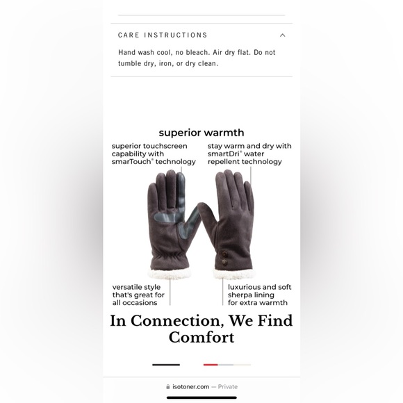 NWT Isotoner Women’s Microsuede Gloves with smarTouch, cognac, size large/XL - Picture 7 of 11